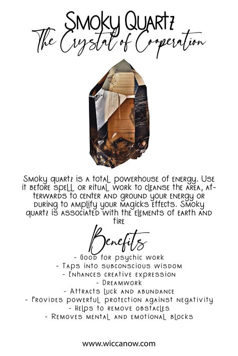 Smoky Quartz - The Crystal of Cooperation | Crystals healing properties ...