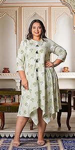 Yash Gallery Blue Rayon Geometric Print Plus Size A-Line Kurta, Women's ...