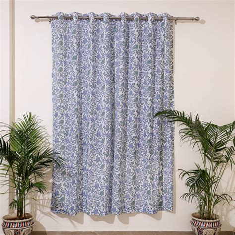 Sanganeri Block Print Pure Cotton Door Curtain