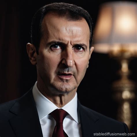 Bashar al-Assad with sinister expression | Stable Diffusion Online