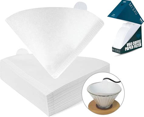 MIBRU Coffee Filters V60 Cone Paper White 100pcs Coffee Filters ...