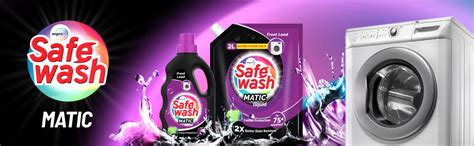Safewash Front Load Matic Premium Liquid Detergent 1L Refill Pouch with ...