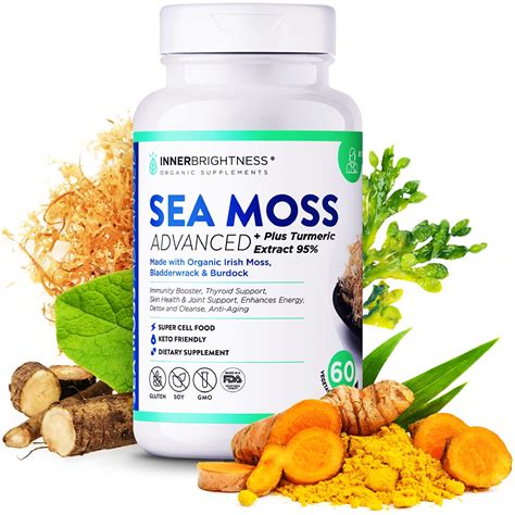Buy Inner Brightness 1500mg Irish Sea Moss s Max Absorption + 95% ...