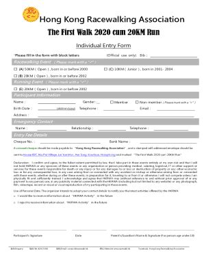 Fillable Online Hong Kong Racewalking Association Fax Email Print ...