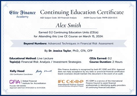 Professional and polished CEU certificate template