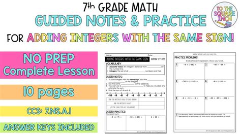 Adding Integers with Same Sign 的图像结果