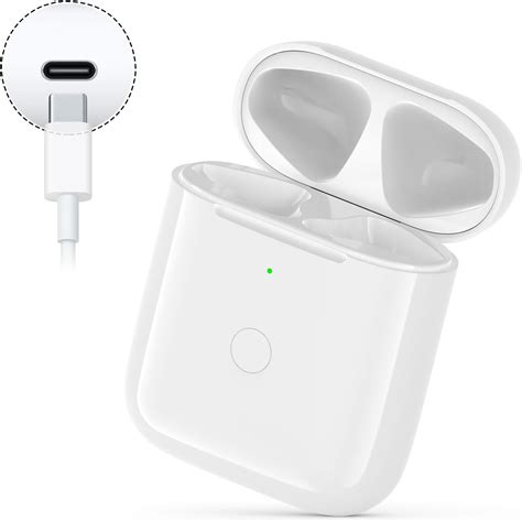 Amazon.com: Wireless Charging Case Compatible for AirPods 1st & 2nd ...
