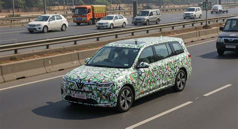 VinFast Electric MPV Spotted Testing on Indian Roads