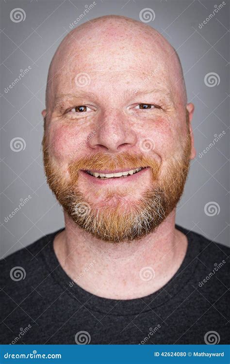 Bald man with a beard stock photo. Image of handsome - 42624080
