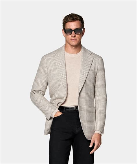 Black Checked Relaxed Fit Roma Blazer in Wool Alpaca Silk | SUITSUPPLY