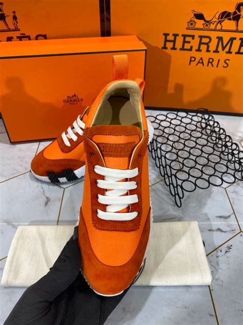 hermes ayakkabi bouncing sneakers turuncu
