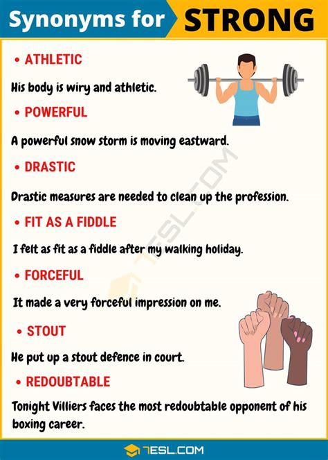 115+ Synonyms for "Strong" with Examples | Another Word for “Strong” • 7ESL