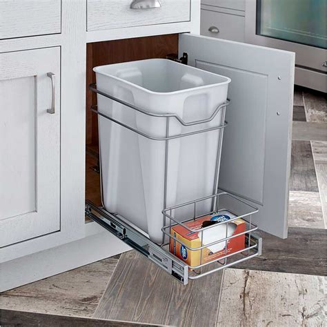 Trash Can Cabinet Track System at Pam Kirkland blog