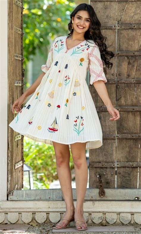 Valley White Cotton Dress – House Of Jamoti
