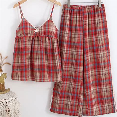 Sweet Lace Red Plaid Pajama Set | Cozy Loungewear | Ever Lasting