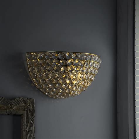 Homesake® Crystal Round Wall Sconce Lamp, Decorative Door Wall Light ...