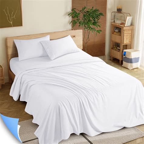 KATOON 4 Pieces Luxury Bed Sheets Set, 1800 Series Cooling Microfiber ...