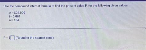 Image result for Present Value Formula for Compound Interest