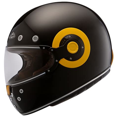 SMK Retro Black Yellow Gloss (GL240) Helmet– Moto Central