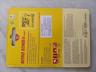 Strontium Nitro 64GB 85MB/s UHS-1 Class 10 MicroSDXC Memory Card ...
