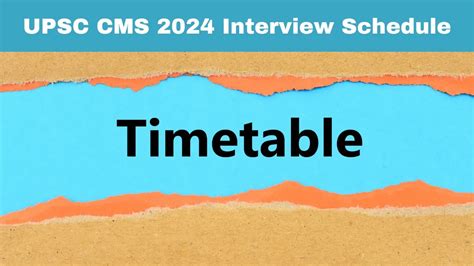 UPSC CMS 2024 Interview Dates Announced; Download Roll Number Wise ...