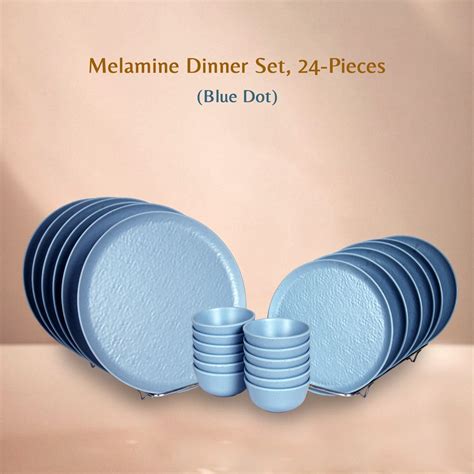 Stehlen Donna Hammered Dinnerware, Pure melamine, 24 Piece(6 Dinner Pl