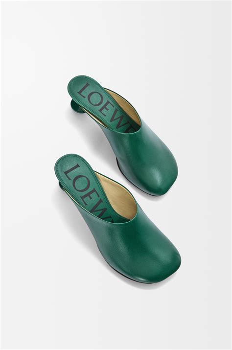 Toy mule in goatskin Green - LOEWE