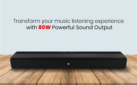 Portronics Sound Slick III 80 Watt Wireless Bluetooth Soundbar with ...