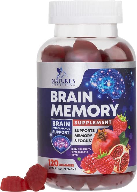 Suplemento de memoria Nootrópico Brain Booster, gomitas para la ...