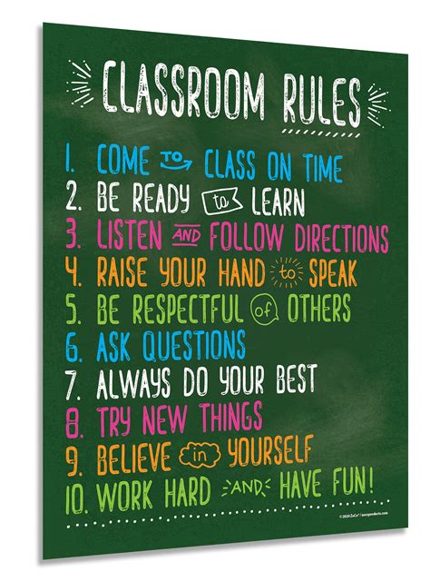 Buy ZOCO Classroom Rules - LAMINATED, 17x22 Inches - Class Expectations ...