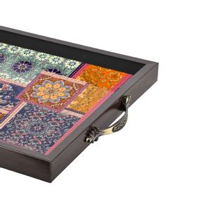 PAPER PLANE DESIGN Wooden Serving Tray for Serving, Square Large ...