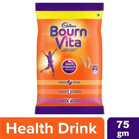 Buy Cadbury Bournvita Nutrition Powder 75 gm Refill Pack | 19 Minutes ...