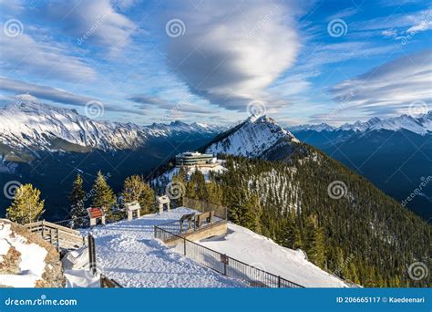 Banff Gondola Summit Station. Wooden Stairs and Boardwalks Along the ...
