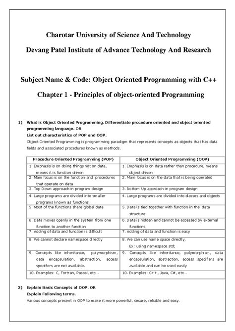 data strcuture notes - Charotar University of Science And Technology ...
