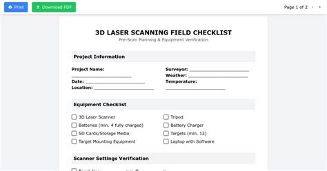 Image result for 3D Scanning Check Sheet