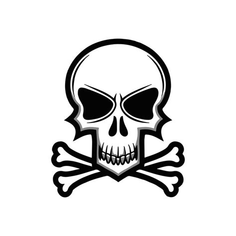 Skull vintage black and white background vector art illustration ...
