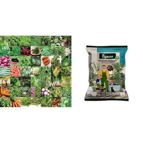 UGAOO Indian Vegetable Seeds Bank For Home Garden 50 Varieties - 2255 ...