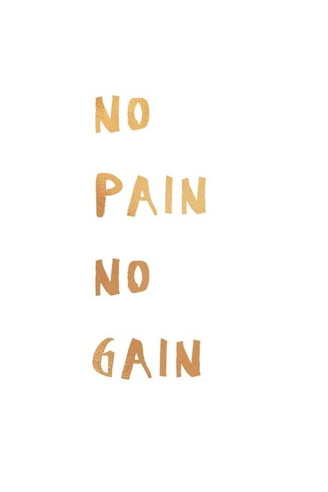 No Pain No Gain| Poster – bohoboxin