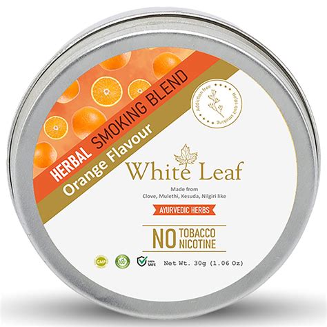 Buy White Leaf Tobacco & Nicotine Free Smoking Mixture With 100% Orange ...