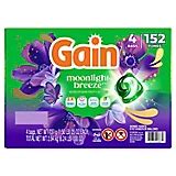 Gain Flings Liquid Laundry Detergent Soap Pacs, 152 ct. - Moonlight ...