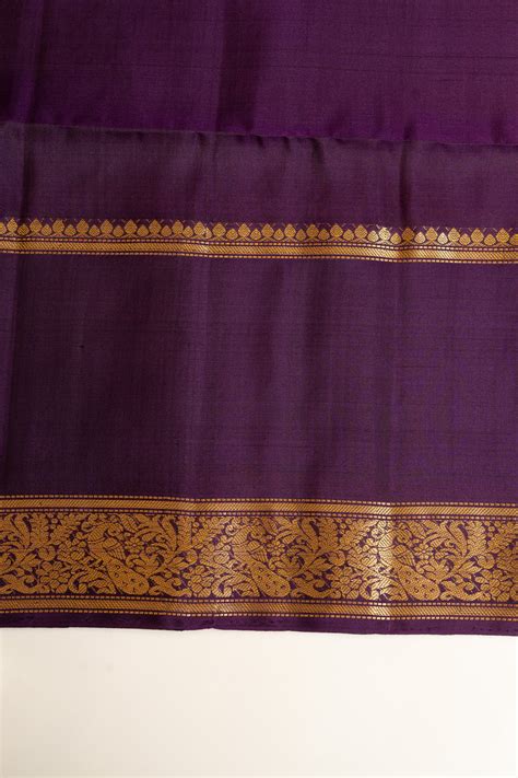 Rust orange and purple pure soft silk saree – Clio Silks