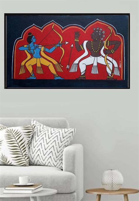 Buy Ravana Vadha: ASSAMESE MANUSCRIPT PAINTING BY MRIDU MOUCHAM BORA