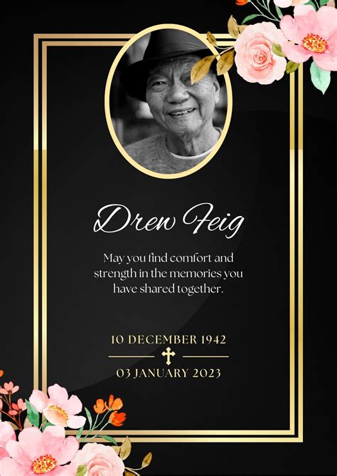 Free Printable Death Announcement Templates [Word] Examples, 57% OFF