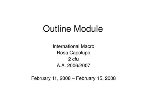 Image result for Outline Module Excel