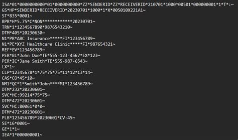 Image result for Edi 837P File Example