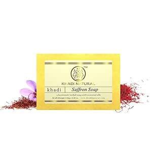 Buy Khadi Natural Saffron Soap, 125g |Skin tighening properties| Deeply ...