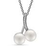 LeCalla - Buy 925 Sterling Silver Rhodium Plated Adjustable CZ Pearl ...