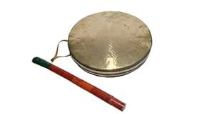 Traditional Brass Pooja Gong Bell/Ghadiyal with Wooden Stick | Puja ...