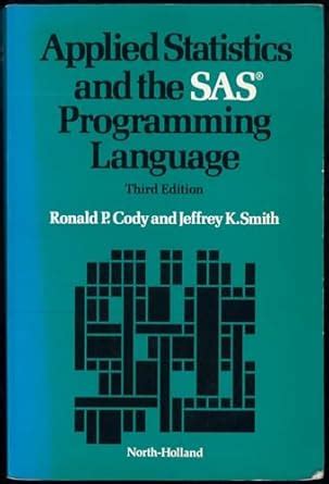 Buy Applied Statistics and the S.A.S.Programming Language Book Online ...