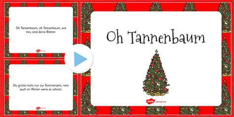 Oh Christmas Tree in German PowerPoint | KS2 (teacher made)